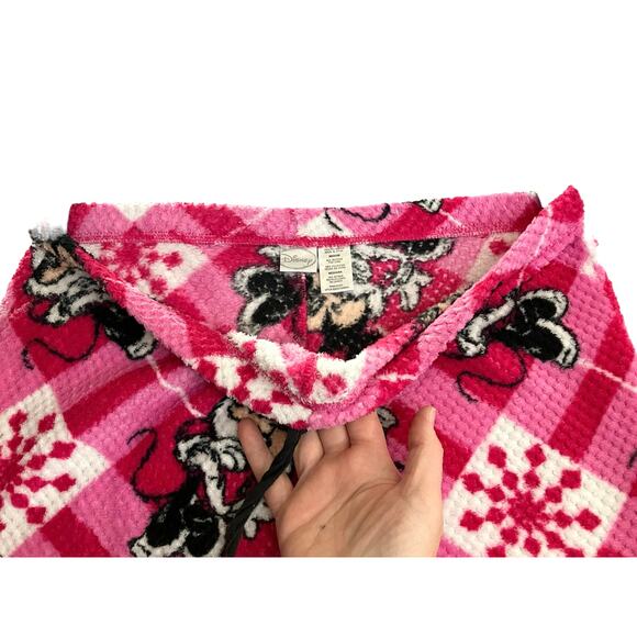 Disney Women's Minne Mouse Pink Drawstring Waist Waffle Knit Pajama Pants Size M - Picture 4 of 8